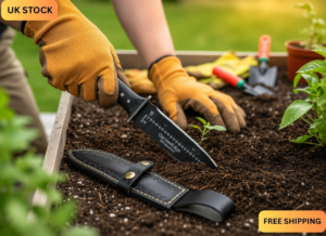 Garden Edge Hori Hori Garden Knife Multipurpose Gardening Black Knife Gardening Tool