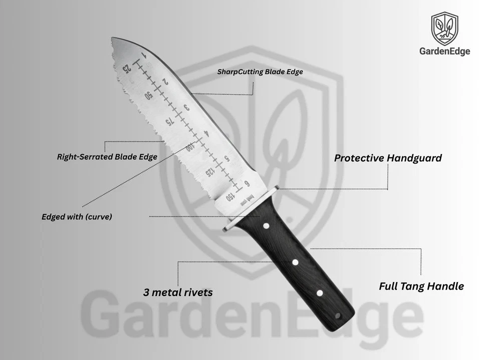 Garden Edge Hori Hori Garden Knife Multipurpose Gardening Knife Gardening Tool. - Image 6