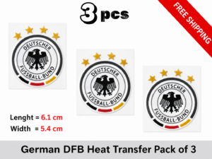 3x Germany National Team Crest Heat Transfer Patches Iron On Sticker Football